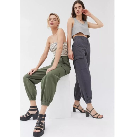 Urban Outfitters Pants - Urban Outfitters BDG Jackson High Waist Grey Utility Cargo Jogger Pants S